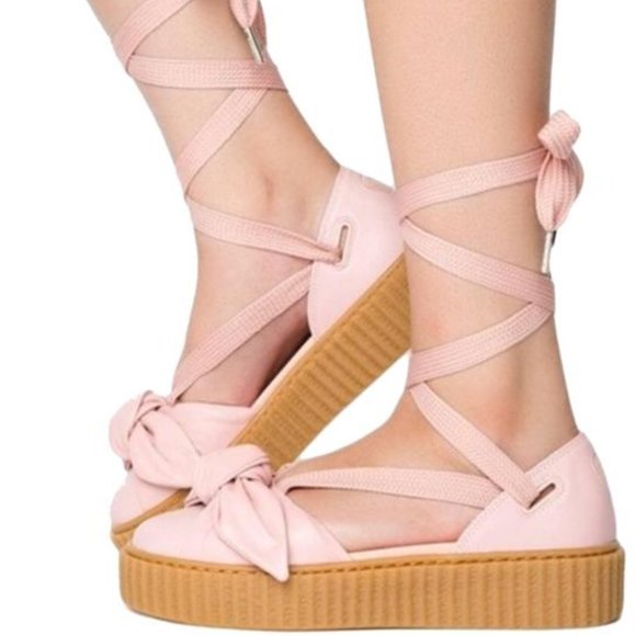 FENTY PUMA by Rihanna Bow Creeper Pink Sandal- Women's 8.5 - Picture 1 of 8